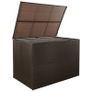 Garden Storage Box Brown 150x100x100 cm Poly Rattan Image 4