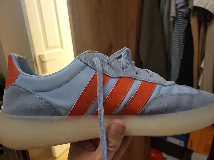 Addidas Sky blue with red stripe size 12 trainer