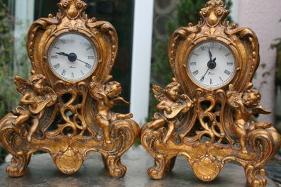 Two Vintage Clocks with Angels 7,4" x 6" (both clocks work - they run on batteries)