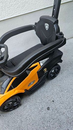 Lamborghini Car 2-in-1 Push-Along Ride On Orange