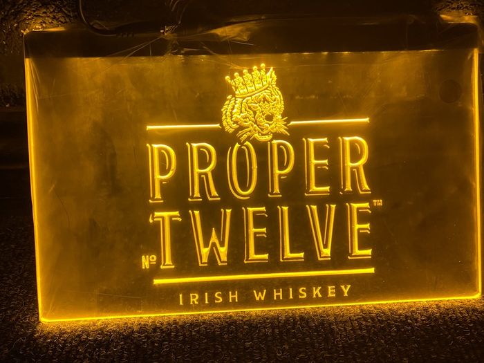 Yellow Proper twelve whiskey Neon Light