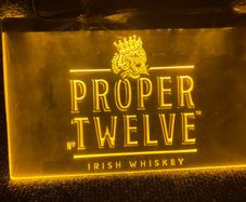 Yellow Proper twelve whiskey Neon Light