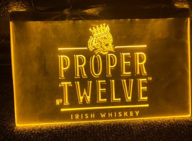 Yellow Proper twelve whiskey Neon Light