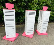Spinner Slat Wall Shop Display Stands With Hooks