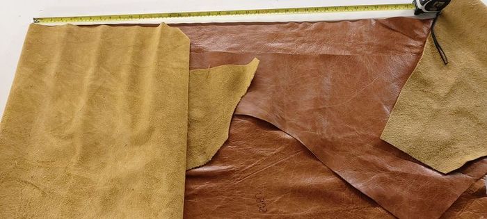 upcycled leather scraps