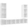 Wall-mounted TV Cabinets 4 pcs White Chipboard Image 4