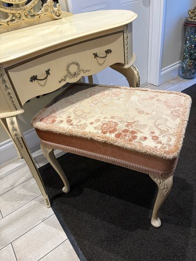 Vintage dressing table and a matching stool