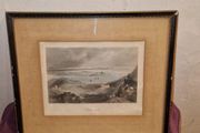 Antique engraving of Clifden Castle framed