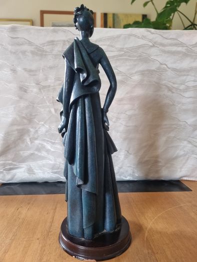 Art deco style large statue of a woman