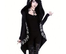 Fabulous Goth Style Coat / Long Cardigan size XL