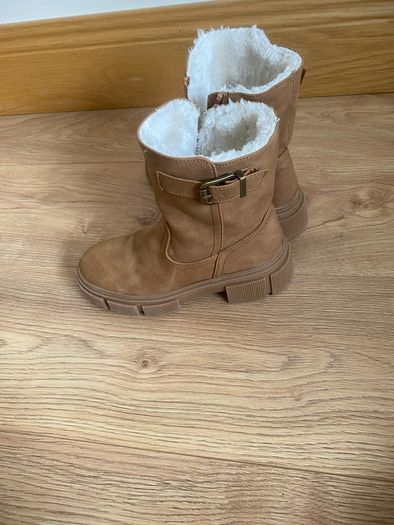 kids Stylish Brown Faux Fur-Lined Boots