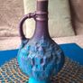 Hand painted Upcycled Wine Bottle Candle Image 4