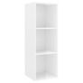 Wall-mounted TV Cabinets 4 pcs High Gloss White Chipboard Image 2