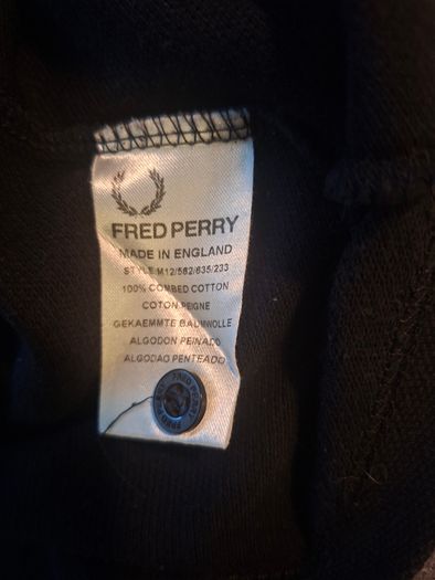 Fred Perry M12 Men's Polo Shirt Black Lime Green Made in England M