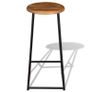 Bar Stools 2 pcs Solid Teak Wood Image 7