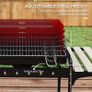 Charcoal BBQ, with Five Position Grill Grate - Red Image 6