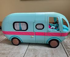 LOL Doll toy camper van and stage