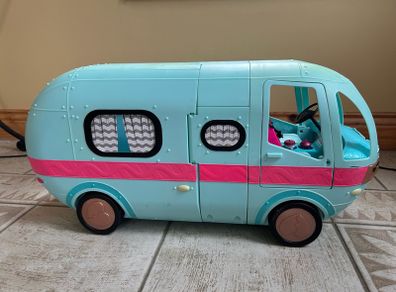 LOL Doll toy camper van and stage