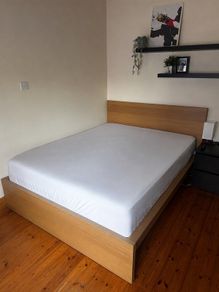 IKEA MALM King Bed Frame + EZ Living Oisin Mattress
