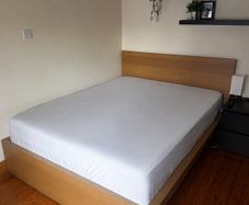 IKEA MALM King Bed Frame + EZ Living Oisin Mattress