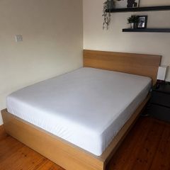 IKEA MALM King Bed Frame + EZ Living Oisin Mattress