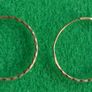 Vintage 9K Gold  Hoop Earrings 0,5" Image 2