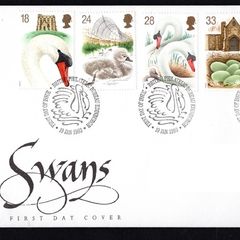 1993 Great Britain 600th Anniversary of Abbotsbury Swannery (Swans) Commemorative Stamps Royal Mail Addressed First Day Cover (FDC)