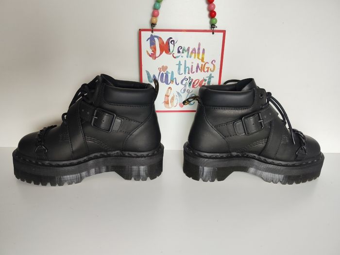 RARE Dr Doc Martens Beaumann chain black platform quad boots UK3 EU36 US5