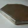 Vintage Art Deco Style Sterling Silver Compact. Turner & Simpson Birmingham 1954 Hexagonal Image 9