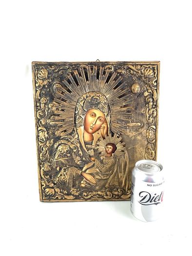 Vintage Virgin Mary of Kazan Icon
