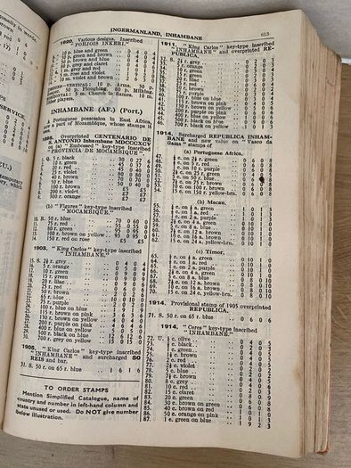 Vintage Stanley Gibbons simplified stamp catalogue 1948
