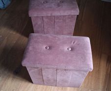 folding slim dusty rose storage box