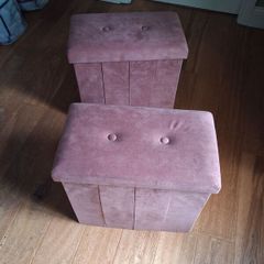 folding slim dusty rose storage box