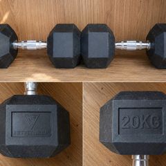 For a pair of HIT Fitness 20 kg hex dumbbells (40 kg total)