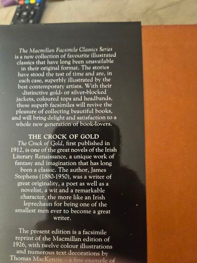 The Crock Of Gold. By James Stephens. Illustrations By Thomas Mackenzie.  1980 Hardback With Dustjacket In Good Condition.  See Photos For Same.