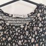 Stradivarius black floral crop top. Size S Image 2