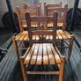 Antique pitch pine children's chairs Image 2