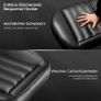 Height Adjustable Under Desk Footrest,Ultra Soft Padded Roller Seat PU Leather Low Round Rolling Stool Floor Stool with Wheels,Ideal for Office Salon Massage Pedicure,Black Image 6