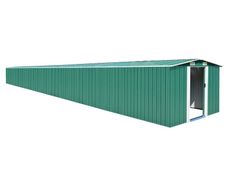 Garden Shed Green 257x990x181 cm Galvanised steel