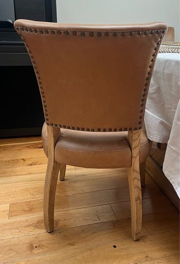 Leather dining chairs