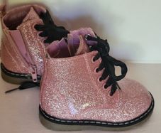 Girls Glittery Pink Boots