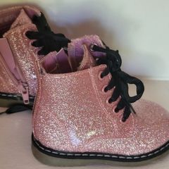Girls Glittery Pink Boots
