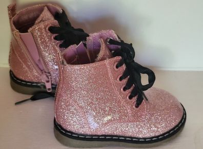 Girls Glittery Pink Boots