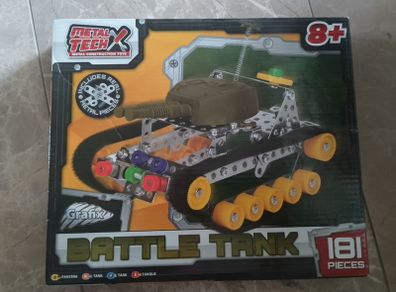 Metal construction toy Battle tank