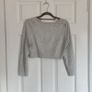 Grey Cropped Cardigan, BERSHKA, Size S Image 5
