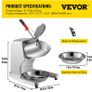 BRAND NEW Electric Dual Blade Ice Crusher 95Kg/H Commercial Snow Cone Granizing Machine with Free Tray Home Icy Drink Smoothie Maker Image 5