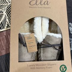 Ella Ladies Slippers Faux Suede Memory Foam
