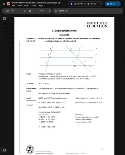 Leaving Cert Maths Institute Notes