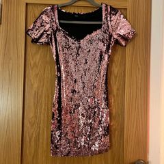 Zara pink sparkly dress
