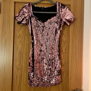 Zara pink sparkly dress